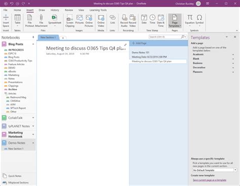 Jumpstart Note-taking with OneNote Templates — buckleyPLANET